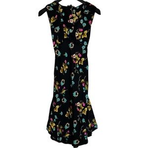 Vintage Betsey Johnson 100% Blue Strawberry Silk
Milkmaid Dress